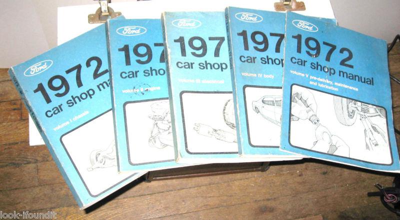 1972 ford car shop service manuals mustang cougar ltd torino pinto and more
