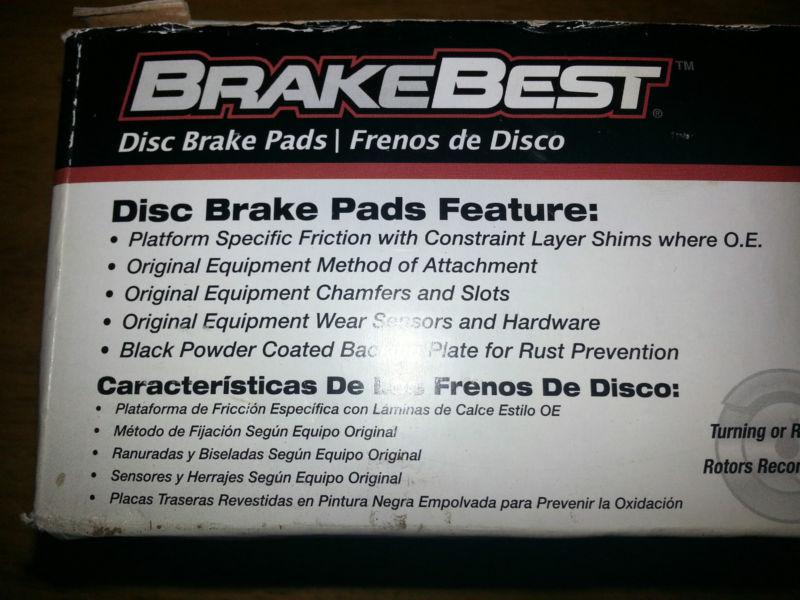 Nwb brake best  brake pads purchased for 2009 nissan altima