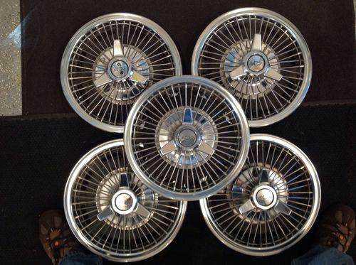 Chevrolet 14" wire hubcaps.  fits chevelle, camero, el camino, nova and others