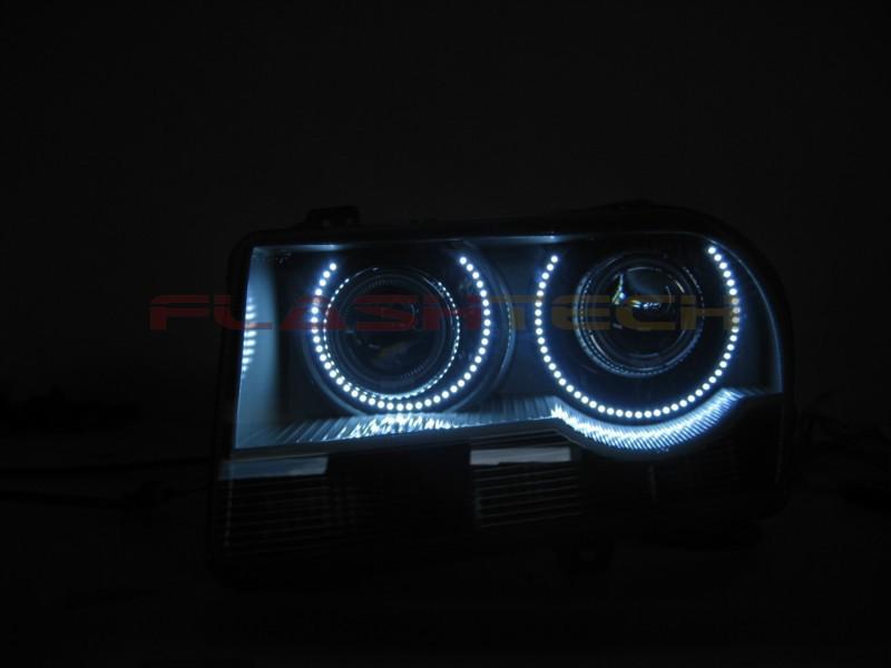 Chrysler 300 white led halo headlight kit (2005-2010)
