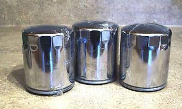 New set of 4 chrome oil filters harley davidson evo xl