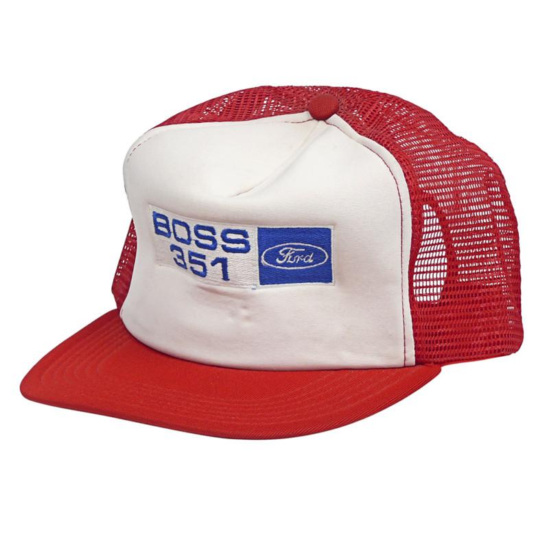 New boss 351 ford hat cap adjustable red / white 
