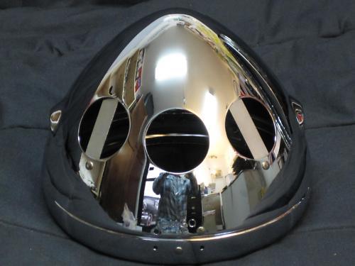 Headlight shell 7" chrome bucket with rim t140 triumph bsa part # 99-7098
