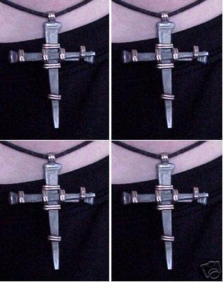 12 nail cross christian necklaces bikers free harley davidson decal gift