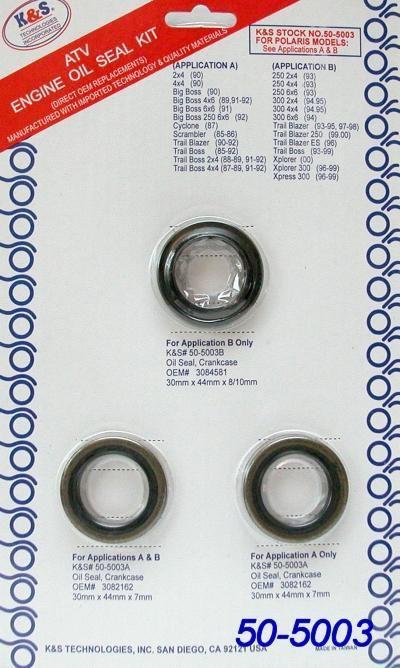 K&s engine oil seal kit fits polaris xpress 300 1996-1999