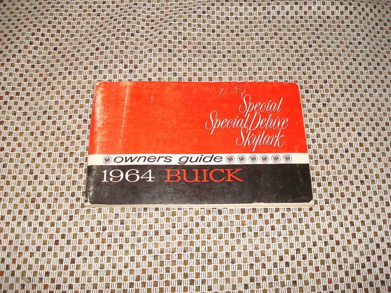 1964 buick owners manual original  skylark glovebox bk