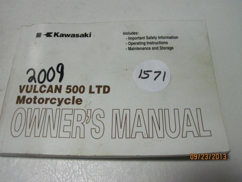 2009 kawasaki vulcan 500ltd classic owners manual owner's 500 ltd  # 1571