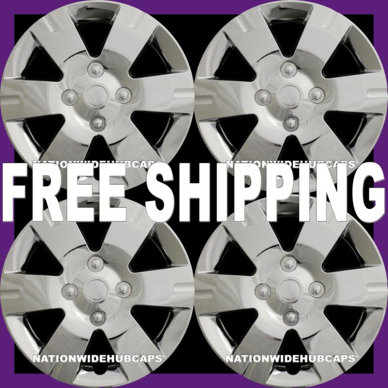 4 15" chrome hub caps full wheel covers rim cap lug cover hubs for steel wheels