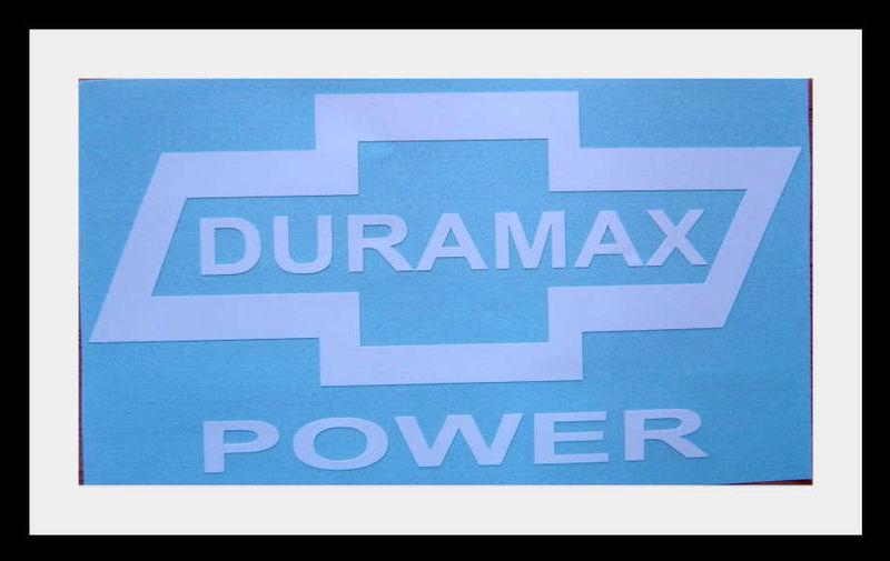 Duramax power chevrolet diesel bowtie vinyl decal 