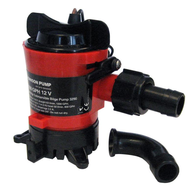 Johnson pump 1000 gph bilge pump 3/4" 12v dura ports 32903