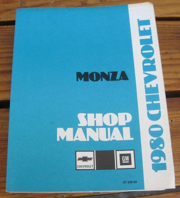 1980 chevrolet monza  service manual - original - new - unused