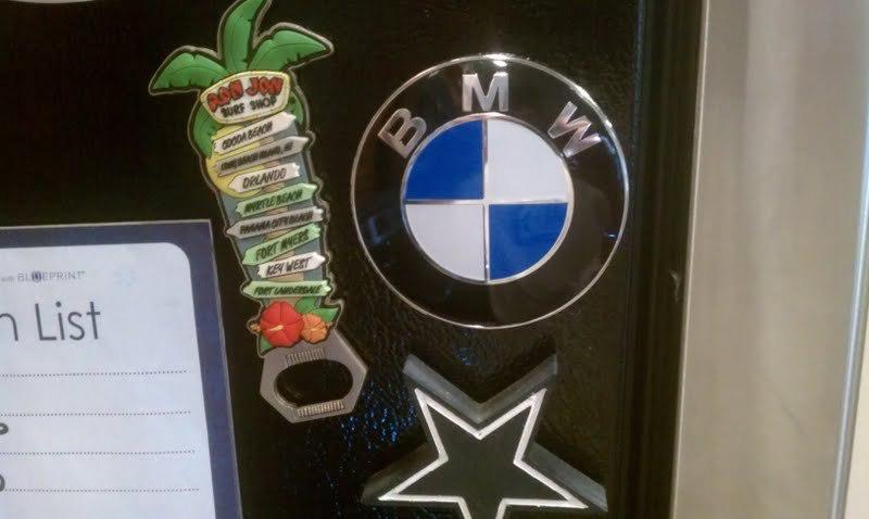Bmw 82mm roundel emblem refrigerator magnet 