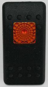 Contura switch cap actuator black w/amber single light
