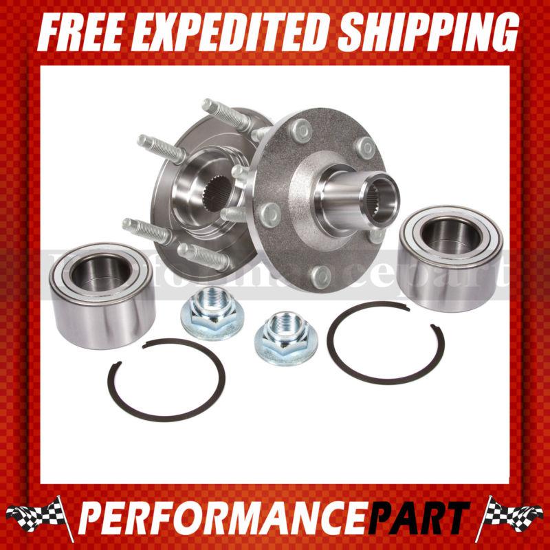 2 new gmb front left and right wheel hub bearing assembly pair w/o abs 799-0176