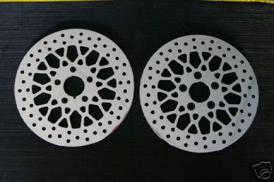 84'-99' mesh polished harley 11.5 rotors for flstc heritage softail