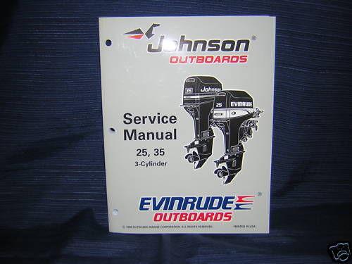 1997 johnson / evinrude service manual 25,35 h.p.