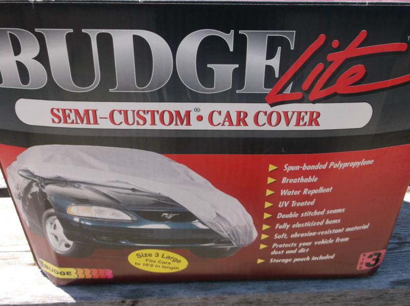 Budge semi custom automobile auto car cover size 3 gray