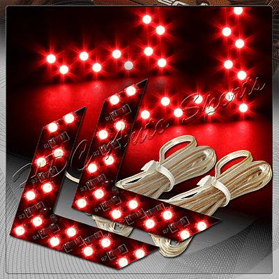 2x universal 14 red led blinkers arrow side view mirror turn signal indicators