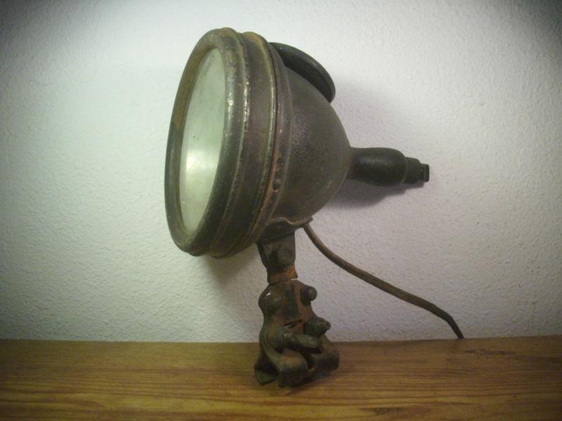 Antique spot light with mirror old sol made in usa  ford model t,rat rod bike 