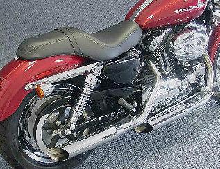 Chrome side slash exhaust mufflers for 2004-13 harley sportster xl