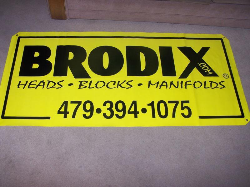  6 ft  by 3 ft -  brodix heads - banner