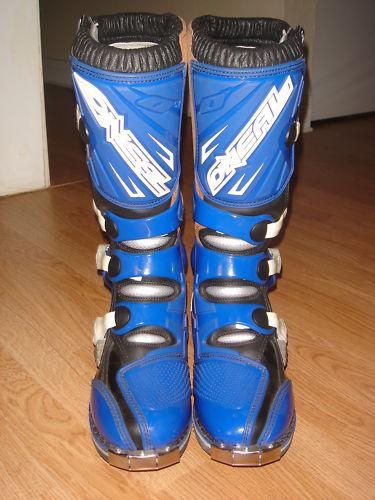 New oneal "hardwear"w/booties blue moto boots,mens sz.6