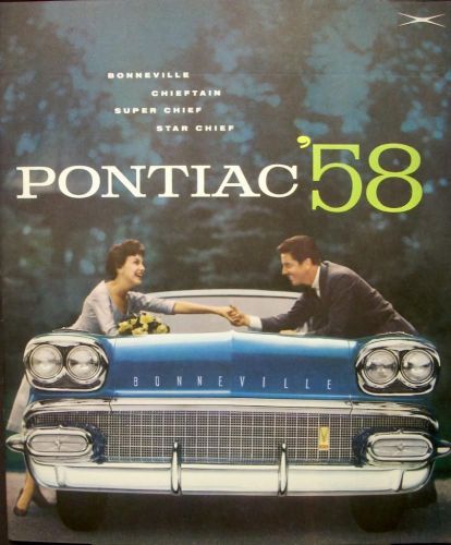 Nos 1958 pontiac bonneville chieftain super star chief sales brochure