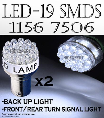 Jdm 2 pcs super hyper white 19led bulb reverse light 1141 1156 7506 fast ship d3