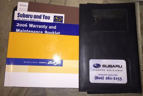 2006 subaru baja owners manual with leather case complete set of booklets guides