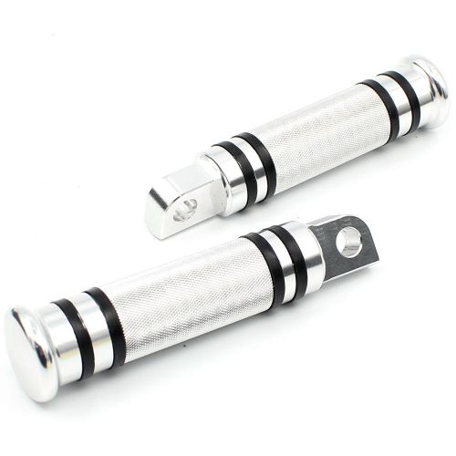 1pair silver cnc rear front foot pegs for harley touring sportster xl1200 883
