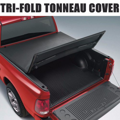 Lock tri-fold soft tonneau cover 02 08 dodge ram pickup truck 6.5&#039; short bed