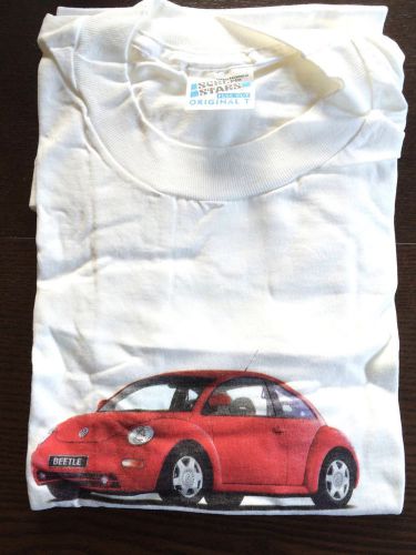 Vintage volkswagen vw t-shirt new beetle bug from europe 1997 large red