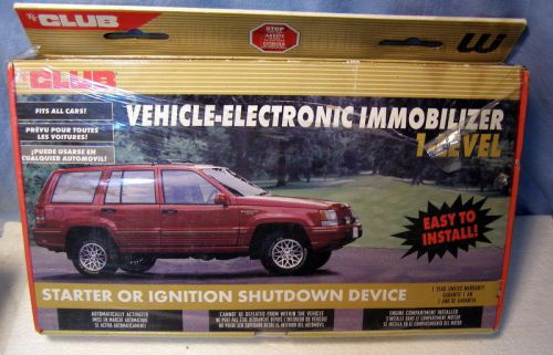 ** the club -- vehicle electronic immobilizer - remote starter &amp; alarm - new !!!