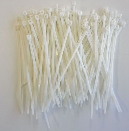 Hotwires split loom colored 4&#039; inch zip ties white for auto &amp; rod 100 pcs
