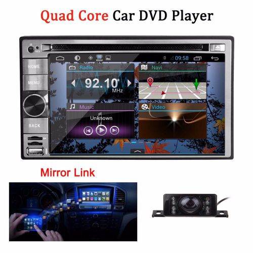 Quad core android4.4 3g wifi 6.2&#034; car radio stereo dvd player gps navi+camera