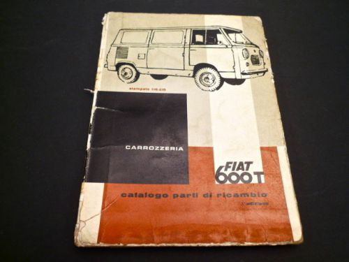 Fiat 600 t 1962 factory issued body parts manual