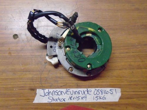 Johnson evinrude 50 55 60 581651 stator assembly charge coil
