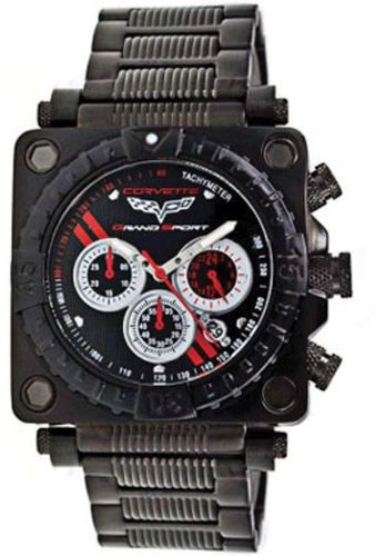 Corvette watch chronograph grand sport limited edition black stainless steel