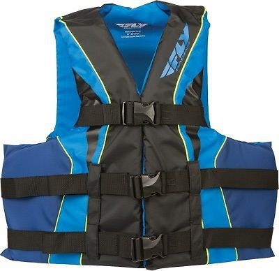 Fly racing nylon life vest adult black/blue sm/md
