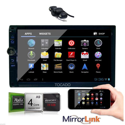 In dash android 4.4 car dvd player gps wifi quad core mirror-link obd bt+camera