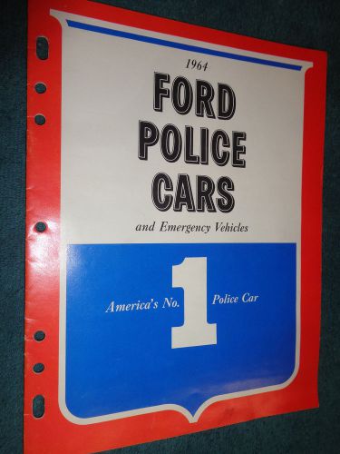 1964 ford police car sales catalog / folder / brochure / original fomoco item