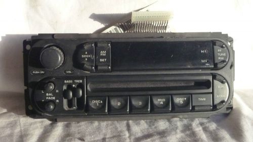 02-06 dodge caravan wrangler neon radio cd face control panel p05091556af