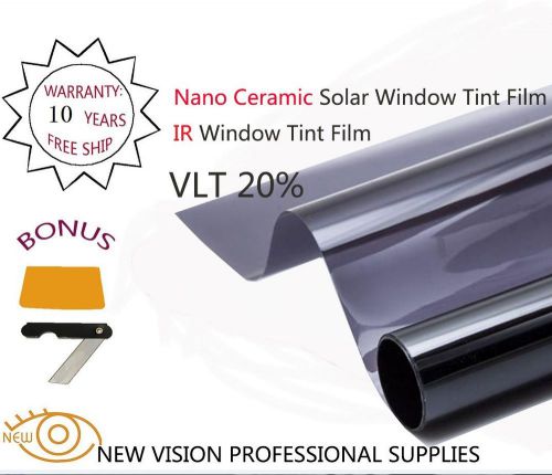 New vision vlt20% ir reduction 80% 50cmx6m src ir window tint film nano ceramic