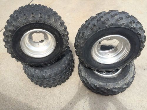 05 yfz 450 yfz450 oem rims and tires dunlop kt331/kt335 fronts &amp; rears (nice) !