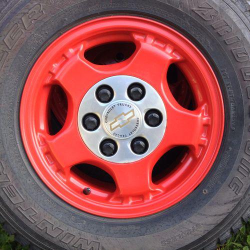 2002 chevy silverado wheels oem red powdercoat
