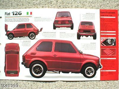 Fiat 126 v8 custom tuner v-8 imp brochure:1980