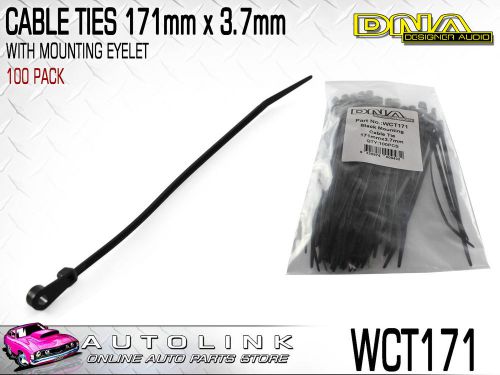 Dna cable ties 171mm x 3.7mm black with eyelet - pack of 100 ( wct171 )