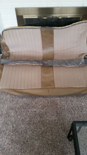 Complete tan seat cover set 69-70 gm 2 door&#034;:a&#034;body split_back bench