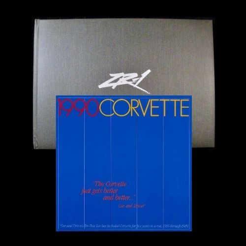 Corvette 1990 - zr-1 hardcover book + l98 dealer brochure: lt5 chevrolet: c4 z51
