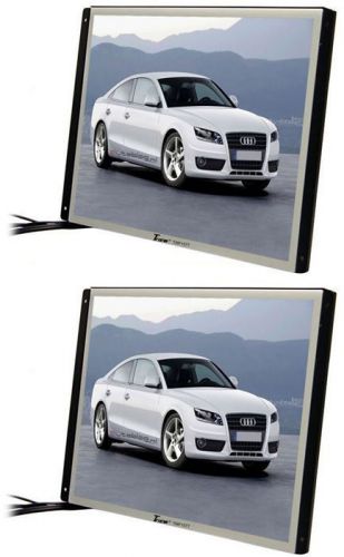2) new tview 15&#034; raw panel/flat screen lcd car monitors